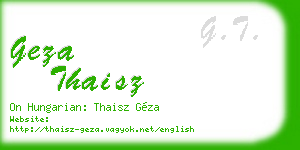 geza thaisz business card